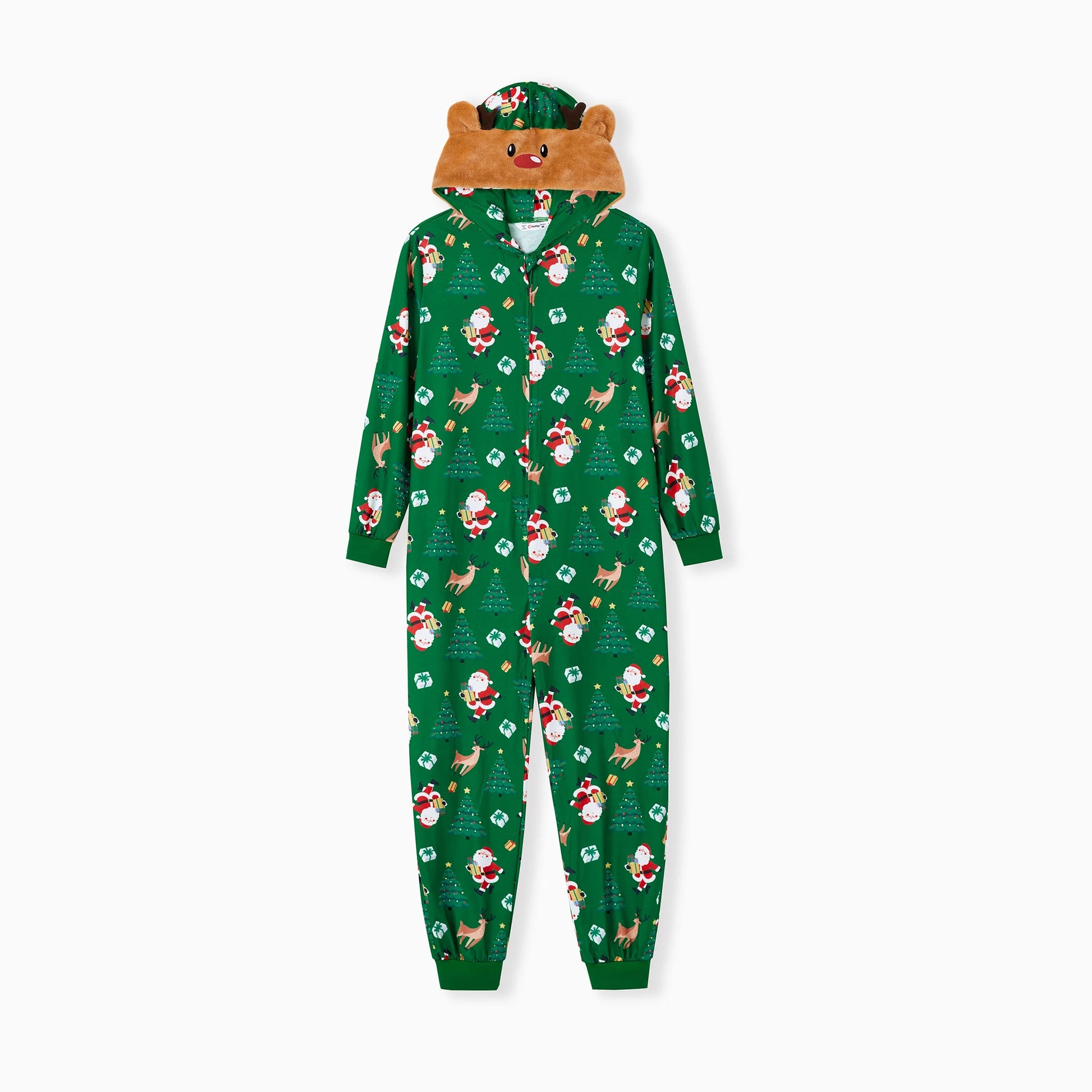 Christmas Pjs Women Family Christmas Pajamas One Piece Long Sleeve Reindeer Holiday Gift with Socks Womens Sleepwear Loungewear for Adult XXL