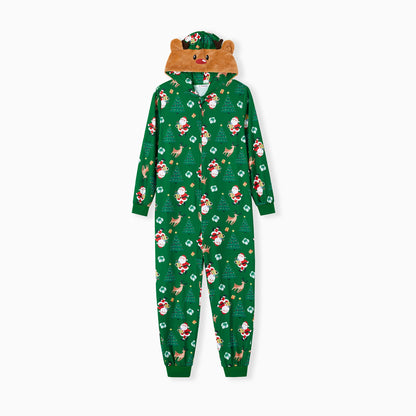 Christmas Pjs Women Family Christmas Pajamas One Piece Long Sleeve Reindeer Holiday Gift with Socks Womens Sleepwear Loungewear for Adult XXL