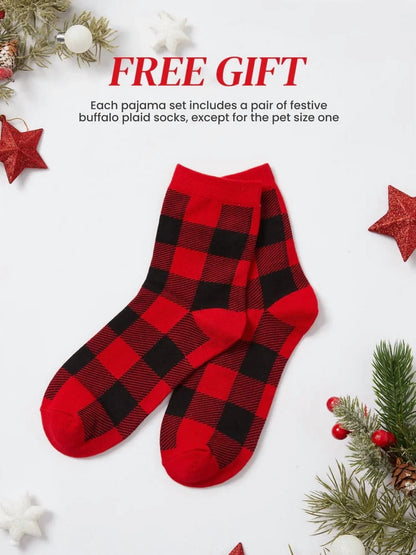 Christmas Pjs Women Family Christmas Pajamas One Piece Long Sleeve Reindeer Holiday Gift with Socks Womens Sleepwear Loungewear for Adult XXL